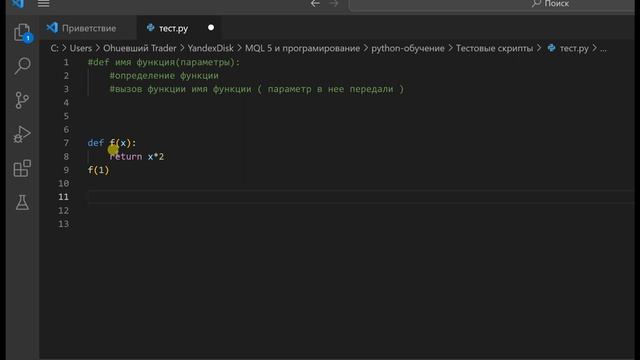 PYTHON ФУНКЦИИ. Программирование в трейдинге ДЛЯ ПРОСТЫХ людей Часть 8 смотреть онлайн