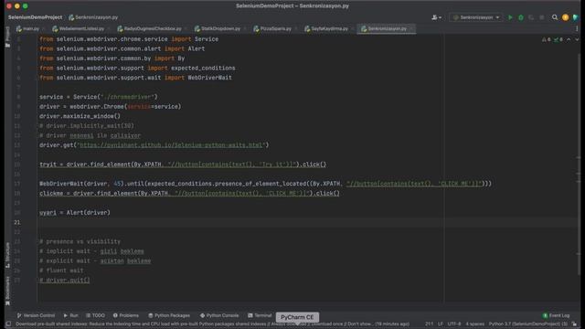 Python ve Selenium ile web test otomasyonu-15: JavaScript Alert (Uyarı) ile etkileşim смотреть онлайн