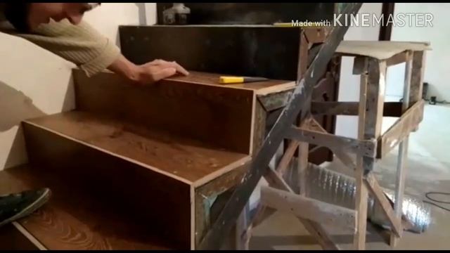 Отделка железной лестницы ламинатом ???(продолжение следует ) смотреть онлайн