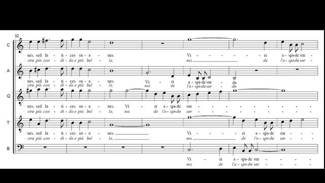 Monteverdi. Cruda Amarilli. Madrigal a cinco voces. Partitura. Interpretación. смотреть онлайн