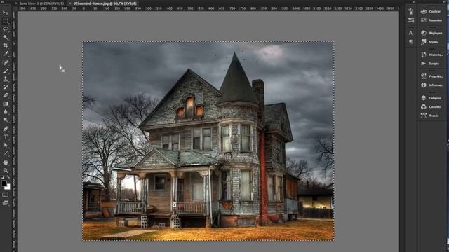 Photoshop : Tuto Maison Hantée 1/6 смотреть онлайн