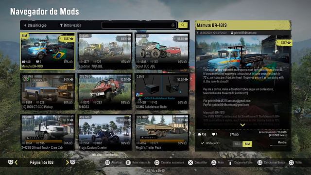SNOWRUNNER- Mod Mamute BR 18-19 100% Brasil - Nos Consoles PS4, PS5, PC смотреть онлайн