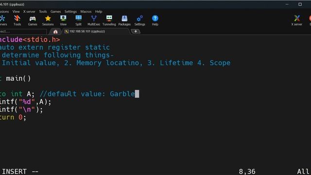 Question 2. C MCQs | What is the storage class for variable A in below code? смотреть онлайн
