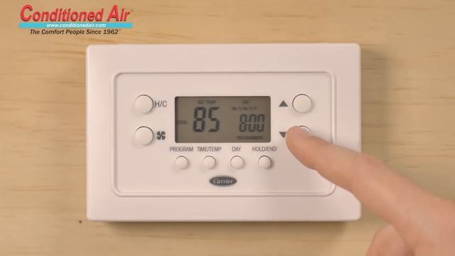 How to Program Carrier Thermostat - Conditioned Air смотреть онлайн