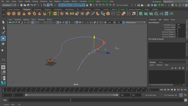 Animating an Object Along a Path in Maya - Basics of Animation смотреть онлайн