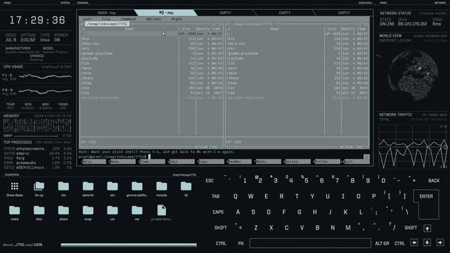 eDEX-UI terminal emulator and system monitor that looks and feels like a sci-fi computer interface смотреть онлайн