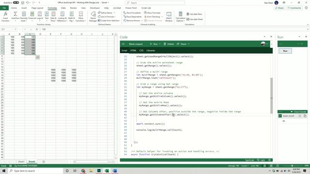 How To Select Ranges of Cells in the Microsoft Office JavaScript API смотреть онлайн