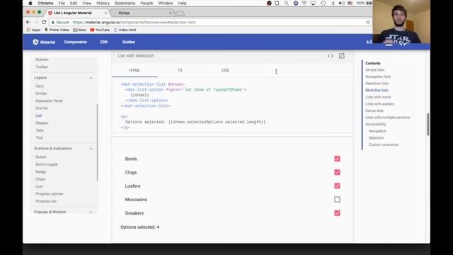 Angular Material List смотреть онлайн