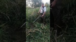 Как правильно работать мульчером ножом на триммере fs250stihl