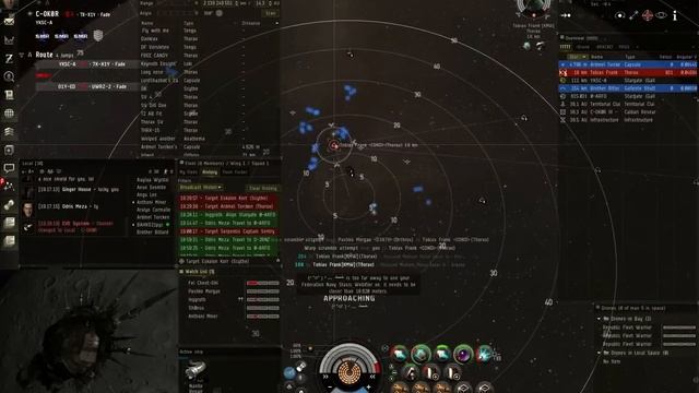 EvE: Phantasm, in oracle roam vs AB thorax gang (Odris Meza Top Pilot) смотреть онлайн