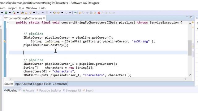 webMethods Java Service to split string into array of characters смотреть онлайн