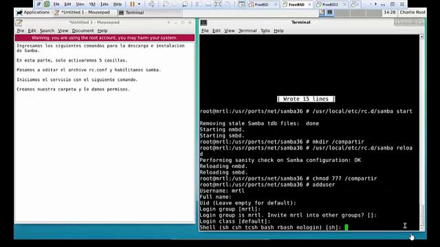 Instalación SAMBA FreeBSD смотреть онлайн