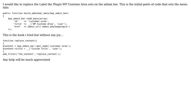 Wordpress: Wp Admin Bar Customizing Labels смотреть онлайн