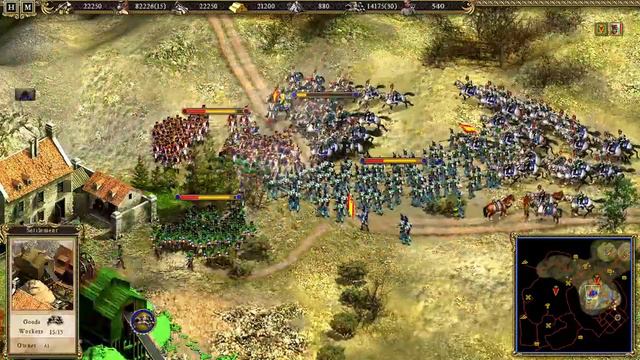 Cossacks 2 Battle for Europe - Spain vs France (Very Hard) смотреть онлайн