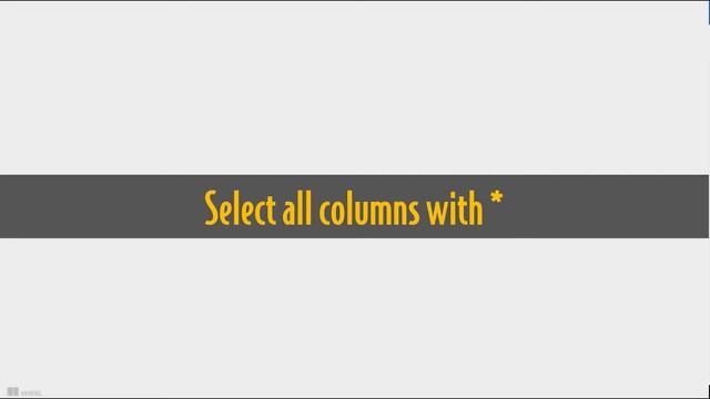 Selecting All Data from a Table смотреть онлайн