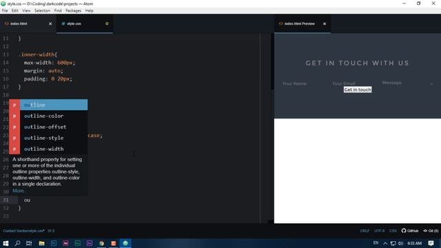 Responsive Contact Section Using HTML & CSS смотреть онлайн