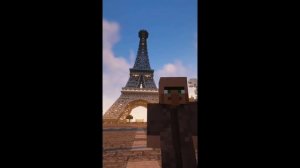 Я в Париже Житель Minecraft Майнкрафт #майнкрафт #minecraft #париж