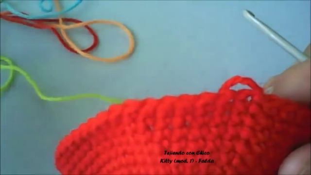 Tutorial Amigurumi Hello Kitty - Falda (mod-1)
