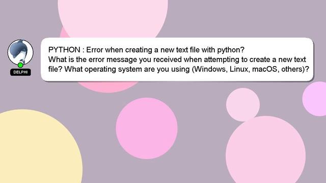 PYTHON : Error when creating a new text file with python? смотреть онлайн