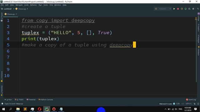 How to Colon of a tuple in Python смотреть онлайн