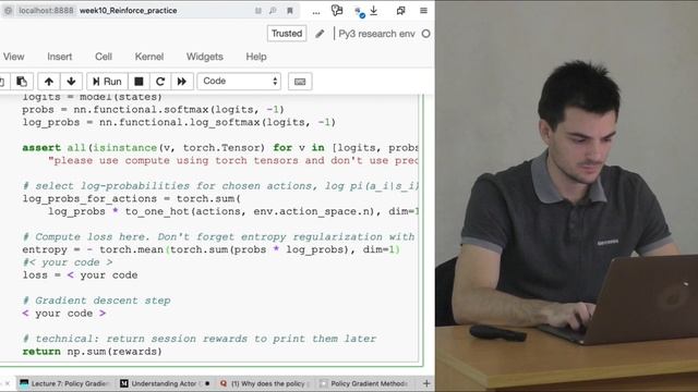Прикладное машинное обучение. Семинар 10. REINFORCE. смотреть онлайн