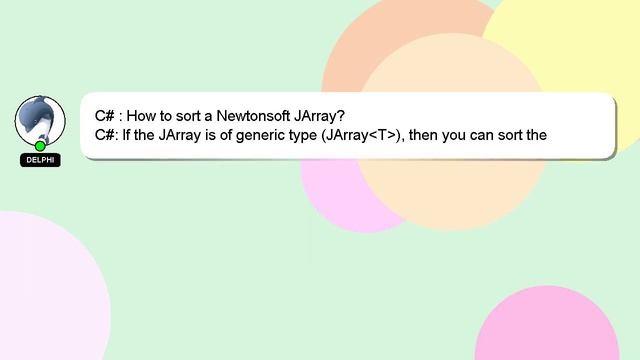 C# : How to sort a Newtonsoft JArray? смотреть онлайн