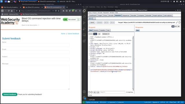 Command Injection - Lab #2 Blind OS command injection with time delays | Short Version смотреть онлайн