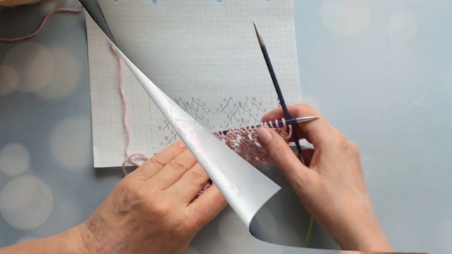 Узор Ажурные ромбы спицами