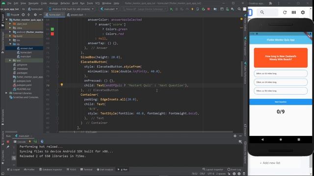 Flutter - Full Quiz App Tutorial (For Beginners + with Different Functionalities) смотреть онлайн