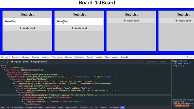 Hands-on Appl Building GraphQL: Exploring UI Add New Cards New Lists | packtpub.com смотреть онлайн