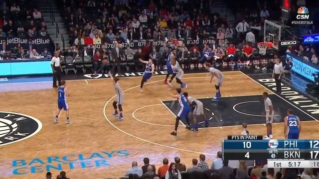 Dario Saric another strange looking, but successfull post up, right hand finish смотреть онлайн
