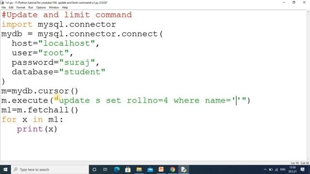 102. How do you update a MySql Database using Python? смотреть онлайн