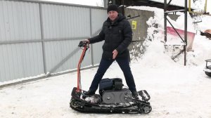 Мото-сноуборд, 8 л.с., вариатор TAV 2-40. Обзор и покатушки.