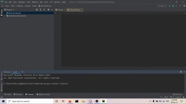 #1 Discord Bot Tutorial Using Pycharm! For Free| How To Add Status