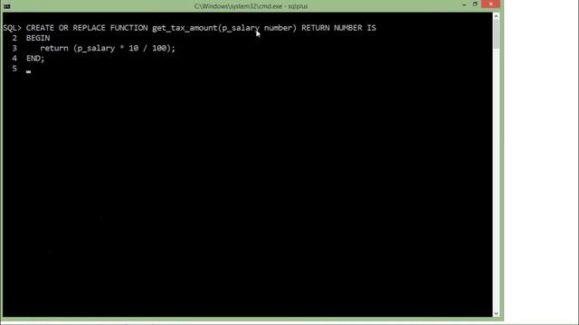 Oracle PL/SQL - Creating Functions смотреть онлайн