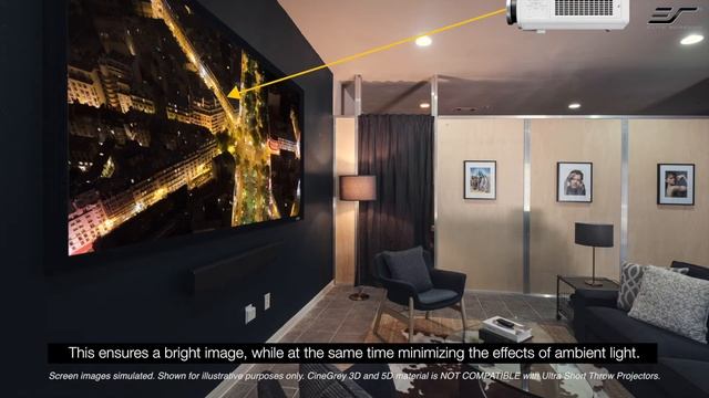 Elite Screens CineGrey 3D/5D Projection Screen Setup Instructions