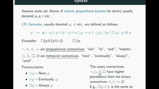 Introduction to LTL. Part 2: Syntax смотреть онлайн
