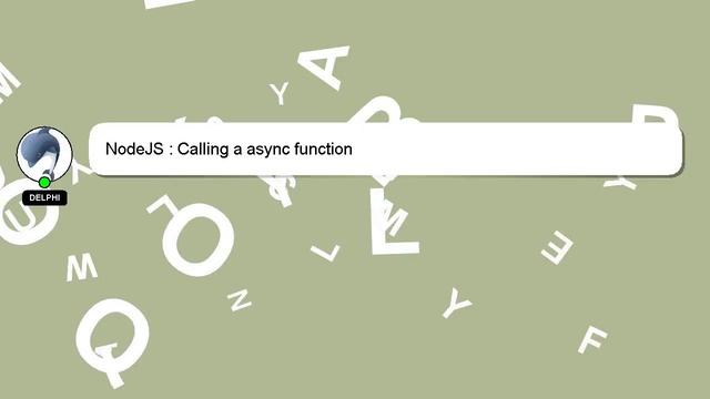 NodeJS : Calling a async function смотреть онлайн