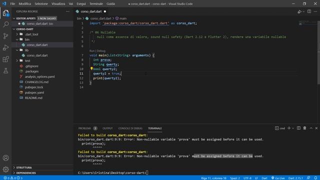 Nullable (Sound NULL Safety) - Dart Tutorial Italiano 06 смотреть онлайн