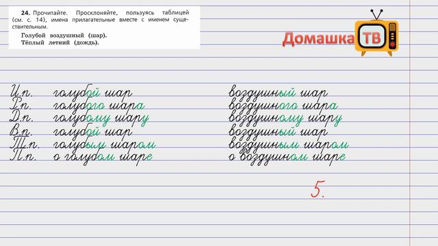 Упражнение 24 страница 15 - Русский язык (Канакина, Горецкий) - 4 класс 2 часть смотреть онлайн