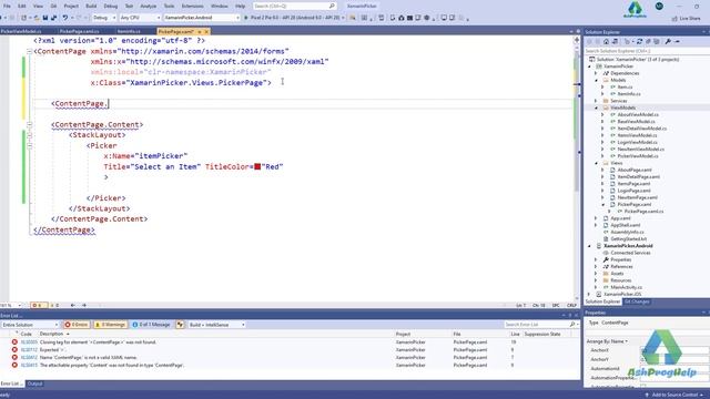 Populate Picker Using MVVM in Xamarin Forms - Ep:14 смотреть онлайн