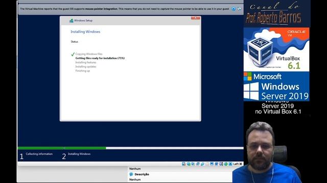 Instalação do Windows Server 2019 Standard Edition (Core) no VirtualBox 6.1 смотреть онлайн