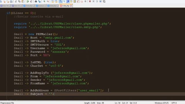 CHAT PHP Como criar um chat real time Aula 14 Enviar Email do Convite смотреть онлайн