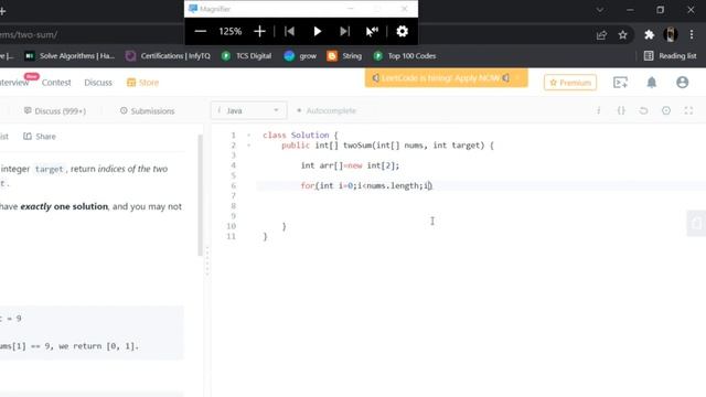 Two Sums Problem of LeetCode In Java смотреть онлайн