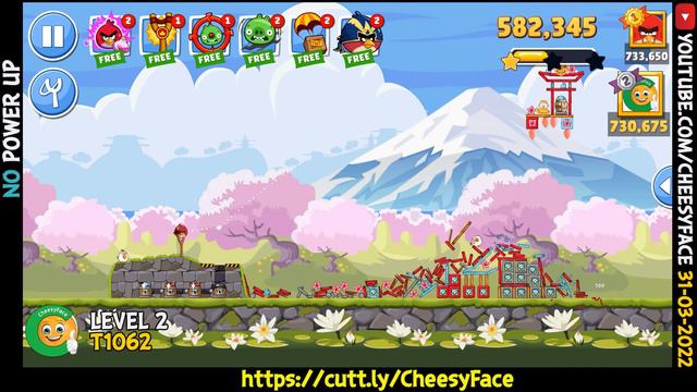 Final Score Level 2 NO Power UP Angry Birds Friends Tournament 1062 Walkthrough 31 03 2022 смотреть онлайн
