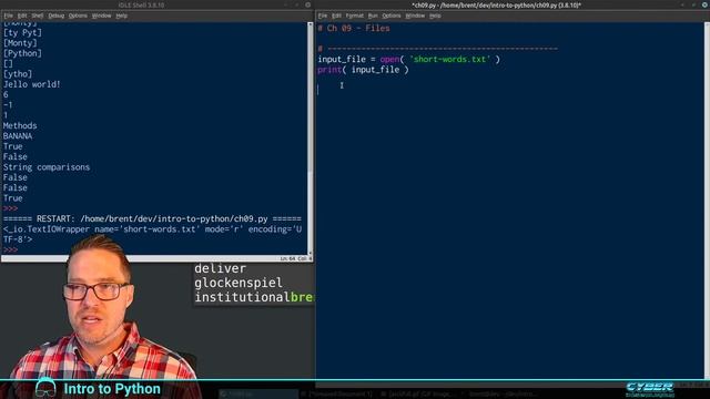 Intro to Python #9 - Files and more strings - w/Brent (DocJayde) смотреть онлайн