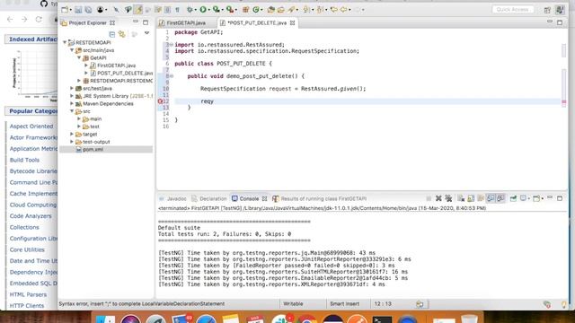 How to Perform Post, Delete, Put Method in Rest Assured- API Testing| In Hindi смотреть онлайн