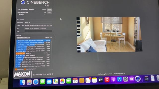 CINEBENCH APPLE M1 macOS 12 Monterey смотреть онлайн