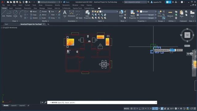 Interior Design in AutoCAD || Project 17 || AutoCad Basic Project смотреть онлайн