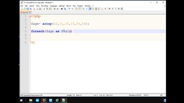 PHP Tutorial #17 ForEach Loop смотреть онлайн
